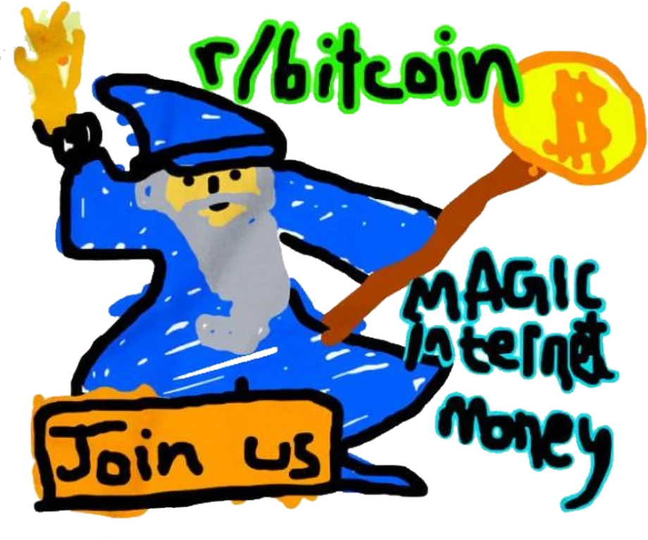 The 2013 Magic Internet Money wizard, drawn in MS Paint